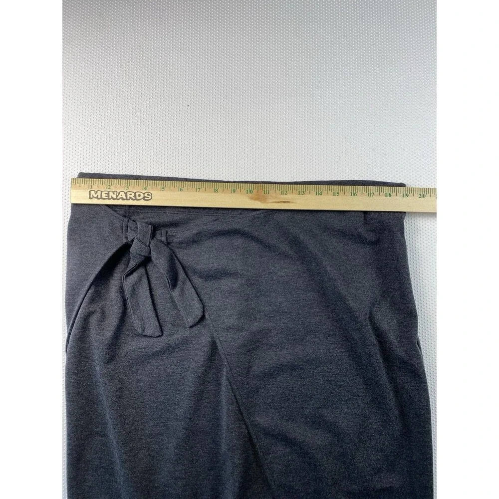 Torrid Skirt Charcoal Gray Tie Front Ponte Pencil Wrap Plus Size 2 / 2X NWT - Picture 6 of 8